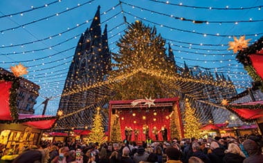 Cologne decorated at Christmas